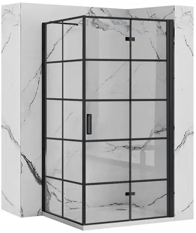 Sprchovacie kúty REA/S - Sprchovací kút Moliere dvere / stena 90x80 BLACK MOLDS090080B