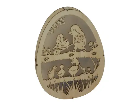 Drobné dekorácie a doplnky LED dekoračné vyrezávané vajíčko