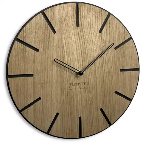 Hodiny Drevené nástenné hodiny Wood art Flex z216-1d-1, 30 cm