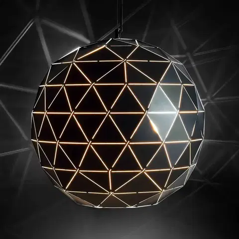 Závesné svietidlá Deko-Light Závesné svietidlo Asterope, Ø 50 cm, okrúhle, čierne