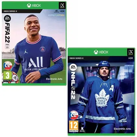 Hry na Xbox One FIFA 22 CZ + NHL 22 CZ XBOX Series X