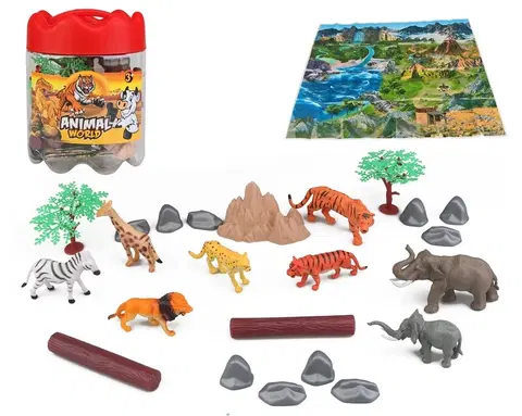 Hračky - figprky zvierat MAC TOYS - Zvieratá safari set 21ks