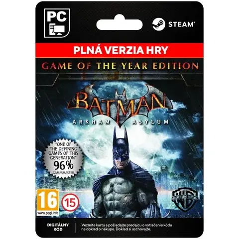 Hry na PC Batman: Arkham Asylum (Game of the Year Edition) [Steam]