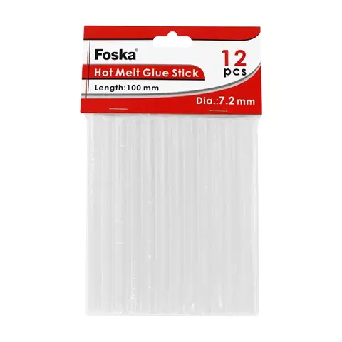 Kreatívne a výtvarné hračky FOSKA - Lepiace tyčinky 7,2x10 cm náhradné, sada 12ks