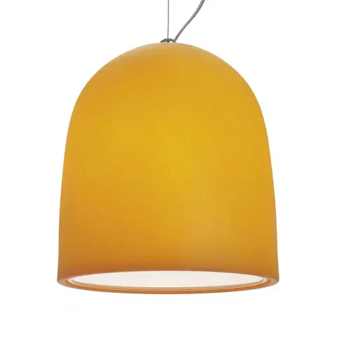 Závesné svietidlá Modo Luce Modo Luce Campanone závesná lampa Ø 51 cm oranžová