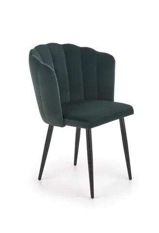Jedálenské stoličky a kreslá Jedálenská stolička K386 Halmar Tmavo zelená