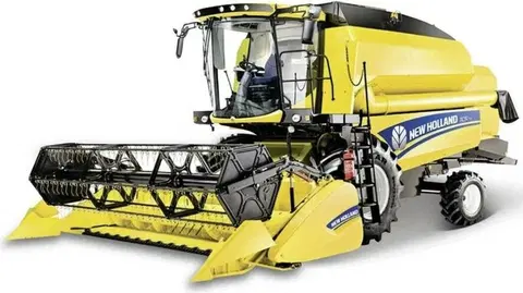 Hračky - dopravné stroje a traktory BBURAGO - Farmland Kombajn na obilie New Holland TC5.90 - 18cm