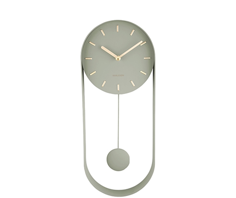 Hodiny Dizajnové kyvadlové nástenné hodiny 5822DG Karlsson Charm, 50 cm