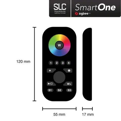 SmartHome vypínače The Light Group SLC SmartOne ZigBee diaľkové 4 kanály RGB RGBW