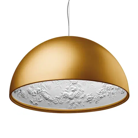 Závesné svietidlá FLOS FLOS Skygarden 2 závesné lampy, matné zlato