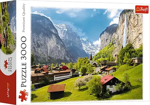 Hračky puzzle TREFL - Puzzle 3000 - Lauterbrunnen, Švajčiarsko