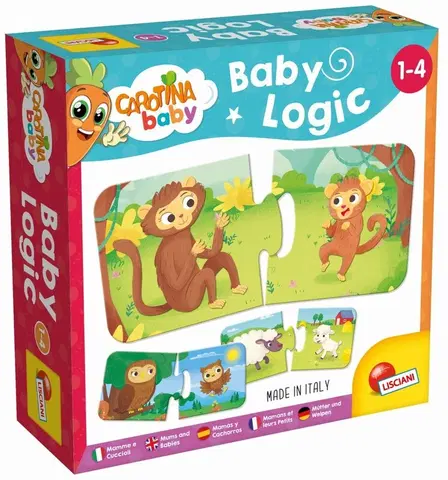 Hračky spoločenské hry pre deti LISCIANIGIOCH - Carotina Baby Logic - Mamička A Mláďa