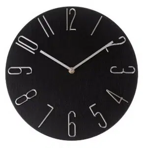 Hodiny Nástenné hodiny Berry black, pr. 30,5 cm, plast