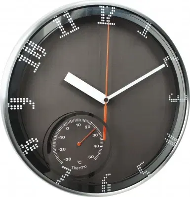 Hodiny Nástenné hodiny MPM, 3083.7090 - strieborná/čierna, 30cm