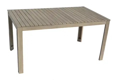 Stolčeky DEOKORK Záhradný stôl obdĺžnikový CHESTERFIELD (sivá patina)