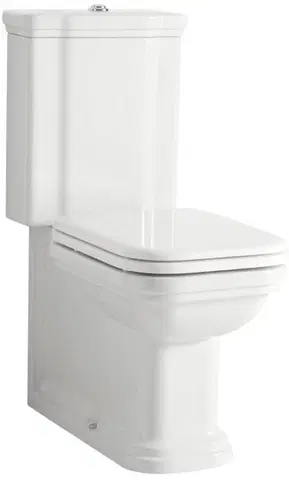 Kúpeľňa KERASAN - WALDORF WC kombi, spodný/zadný odpad, biela-chrom WCSET04-WALDORF