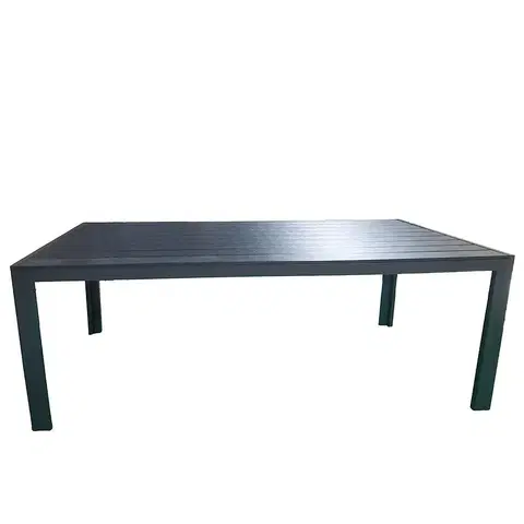 Terasový nábytok Stôl Douglas čierny s vrchnou doskou z polywoodu 205x90 cm