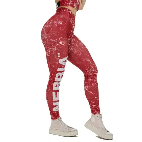 Dámske klasické nohavice Legíny na cvičenie Nebbia ROUGH GIRL 616 Red - S