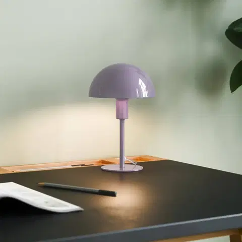 Lampy na nočný stolík Nordlux Stolová lampa Ellen Mini z kovu, fialová