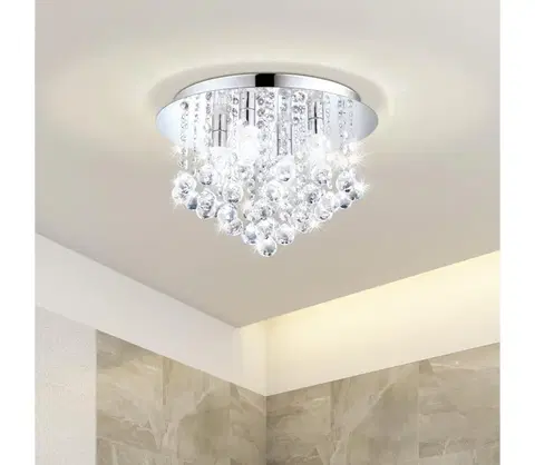 Svietidlá Eglo Eglo 79516-LED Kúpeľňové stropné svietidlo MONTEPRANDONE 8xG9/3W/230V IP44 chróm 