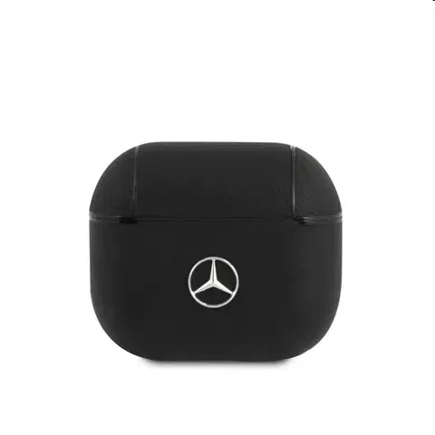 Slúchadlá Mercedes kožené puzdro pre AirPods 3, čierne