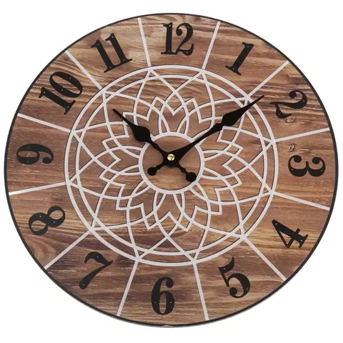 Hodiny Nástenné hodiny Mandala 34 cm, natural