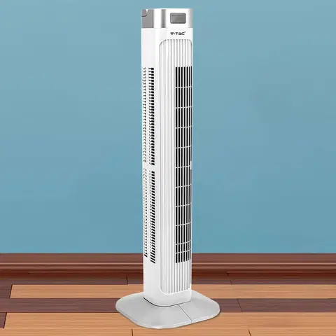 Stolné ventilátory / Stojanové ventilátory EGG Stojaci ventilátor Tower spánkový režim, biela