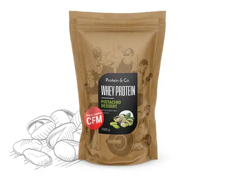 Proteíny Protein&Co. CFM Whey protein 80 1000 g PRÍCHUŤ: Pistachio dessert