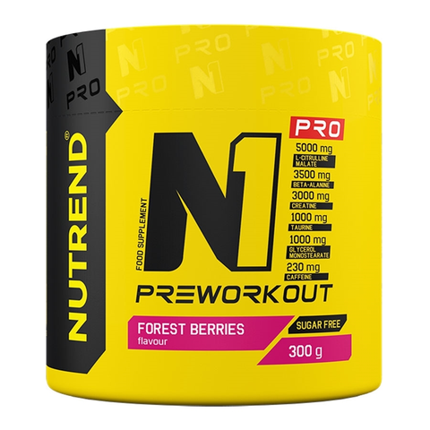 Stimulanty a energizéry Pre-workout zmes Nutrend N1 PRO 300 g forest berries
