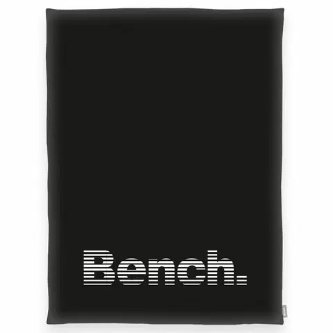 Prikrývky na spanie Bench Deka čierno-biela, 150 x 200 cm
