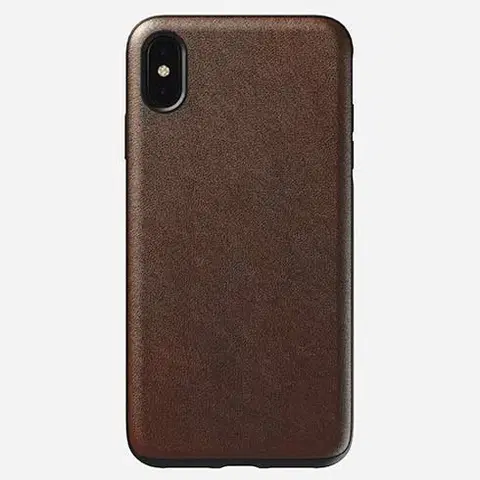 Puzdrá na mobilné telefóny duplikat - Nomad kryt Rugged Case pre iPhone XS Max - Rustic Brown Leather NM21TR0000