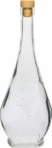 Shakery Kinekus Fľaša sklo, 500 ml, vrchnák gumený s dekorom
