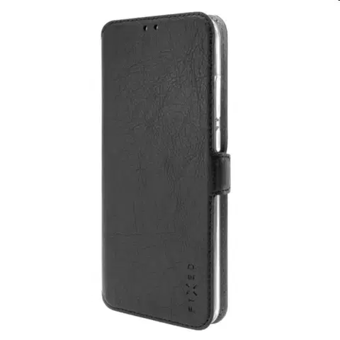 Puzdrá na mobilné telefóny Knižkové puzdro FIXED Topic pre Xiaomi Redmi 12C, čierna FIXTOP-1088-BK