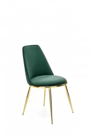 Jedálenské zostavy Jedálenská stolička K460 Halmar Tmavo zelená