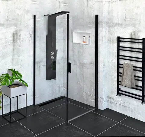 Sprchové dvere POLYSAN - Zoom Line Black obdĺžniková sprchová zástena 900x1000 L/P varianta ZL1290BZL3210B