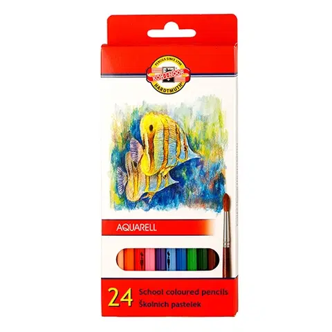 Hračky KOH-I-NOOR - Pastelky akvarelové, sada 24 ks