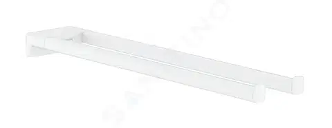 Držadlá k vani HANSGROHE - AddStoris Držiak uterákov dvojitý, dĺžka 450 mm, matná biela 41770700