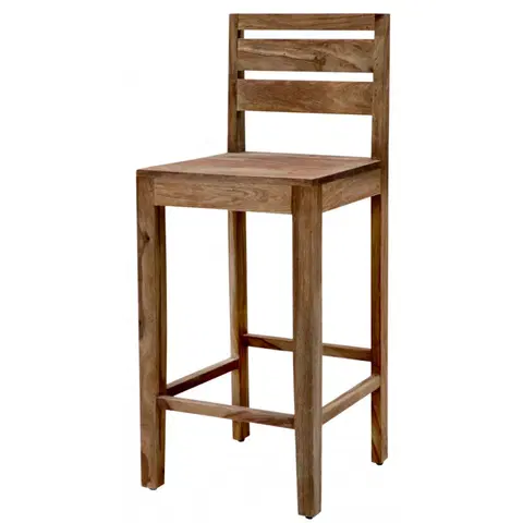 Jedálenské stoličky Stolička barová 45x110x45 indický masív palisander