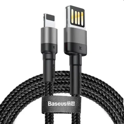 Dáta príslušenstvo Baseus Cafule Cable (Special Edition) USB/Lightning 2.4A 1m, šedo/čierny CALKLF-GG1