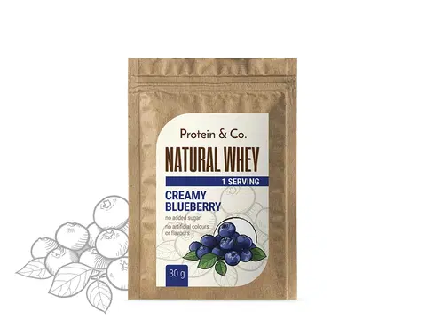 Športová výživa Protein&Co. NATURAL WHEY 30 g Zvoľ príchuť: Creamy blueberry