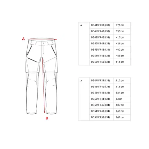 nohavice Pánske odopínateľné turistické nohavice MH500 béžové