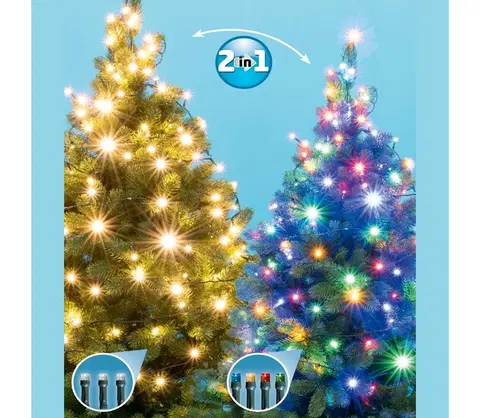 Vianočné dekorácie  LED Vianočná vonkajšia reťaz 100xLED/5 funkcií 10m IP44 teplá biela/multicolor 