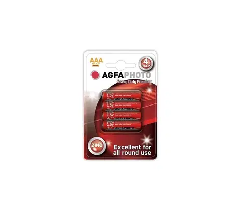 Predlžovacie káble  AGFAPHOTO AP-R03-4S - 4 ks Zinková batéria AAA 1,5V 