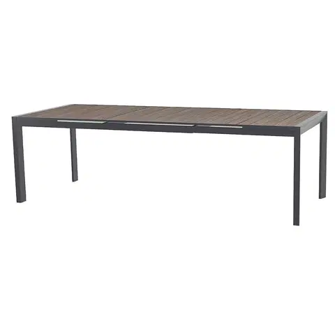 Stolčeky DEOKORK Hliníkový stôl LIVORNO 214/274x110 cm (antracit)