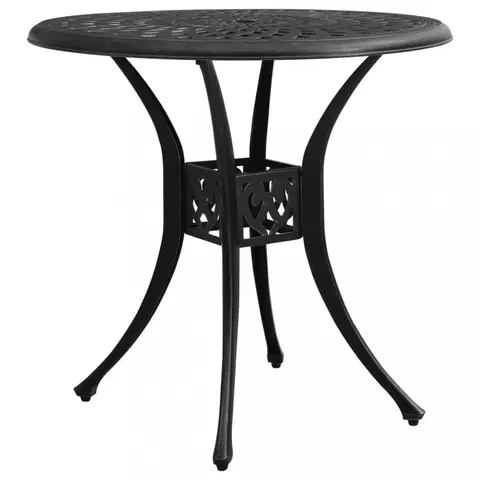 Záhradné stoly Záhradný stôl liaty hliník Dekorhome Čierna