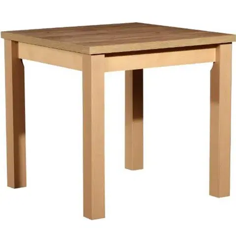 Jedálenské stoly Jedálenský stôl ST44 80x80 dub wotan