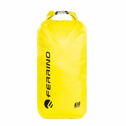 Vodácke vrecia Ultraľahký vodotesný vak Ferrino Drylite 10l žltá