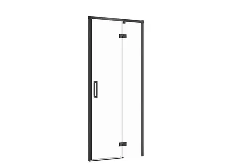 Sprchovacie kúty CERSANIT - Sprchové dvere LARGA ČIERNE 90X195, pravé, číre sklo S932-124
