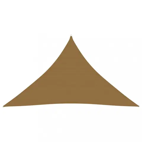 Stínící textilie Tieniaca plachta trojuholníková HDPE 2,5 x 2,5 x 3,5 m Dekorhome Sivohnedá taupe