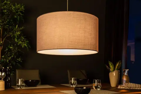 Závesné svietidlá LuxD Dizajnové závesné svetlo Nash, 50 cm, sivé